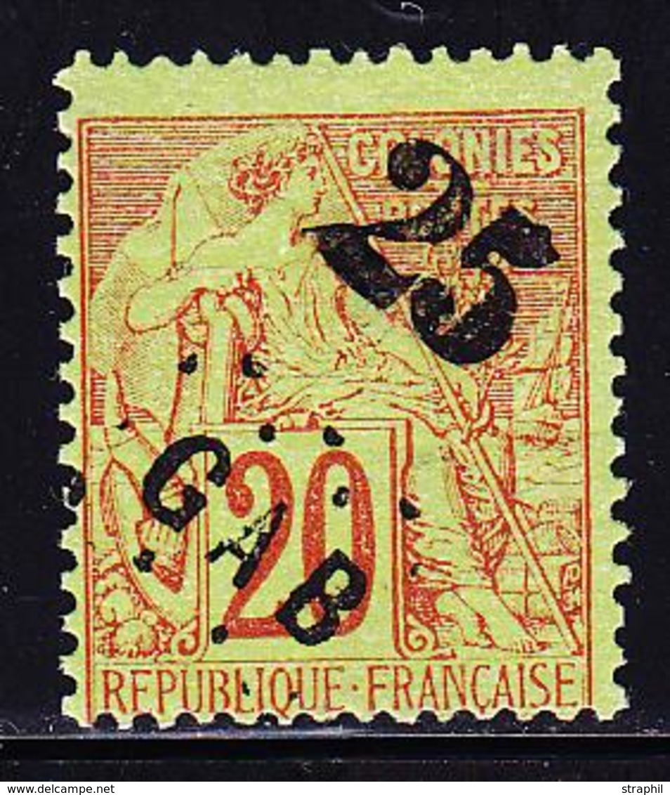 * GABON - * - N°3 - 25 S/20c Brique S/vert - TB - Other & Unclassified