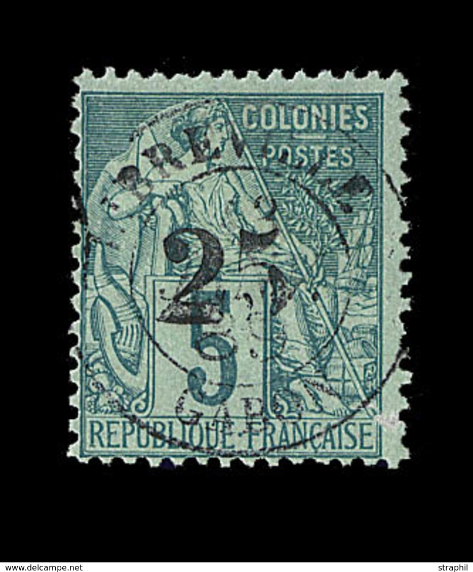 O GABON - O - N°8 - 25 S/5c Vert - TB - Other & Unclassified