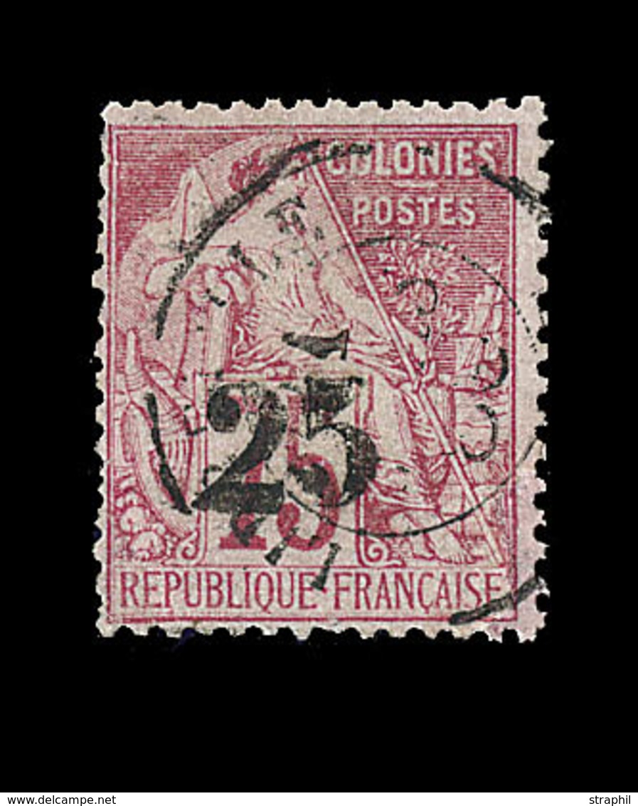 O GABON - O - N°10 - 25 S/75c - Signé Calves - Dentelure Irrégulière - Tb - Other & Unclassified