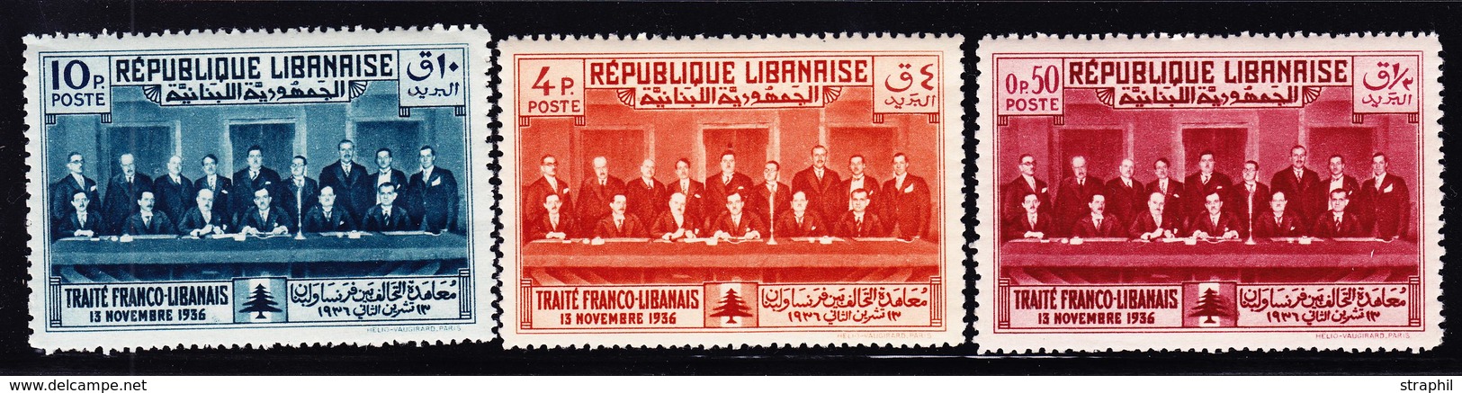 ** GRAND LIBAN - ** - MAU N°149A, 149C/D - 3 Val - Traité Franco Libanais De 1936 - TB - Other & Unclassified