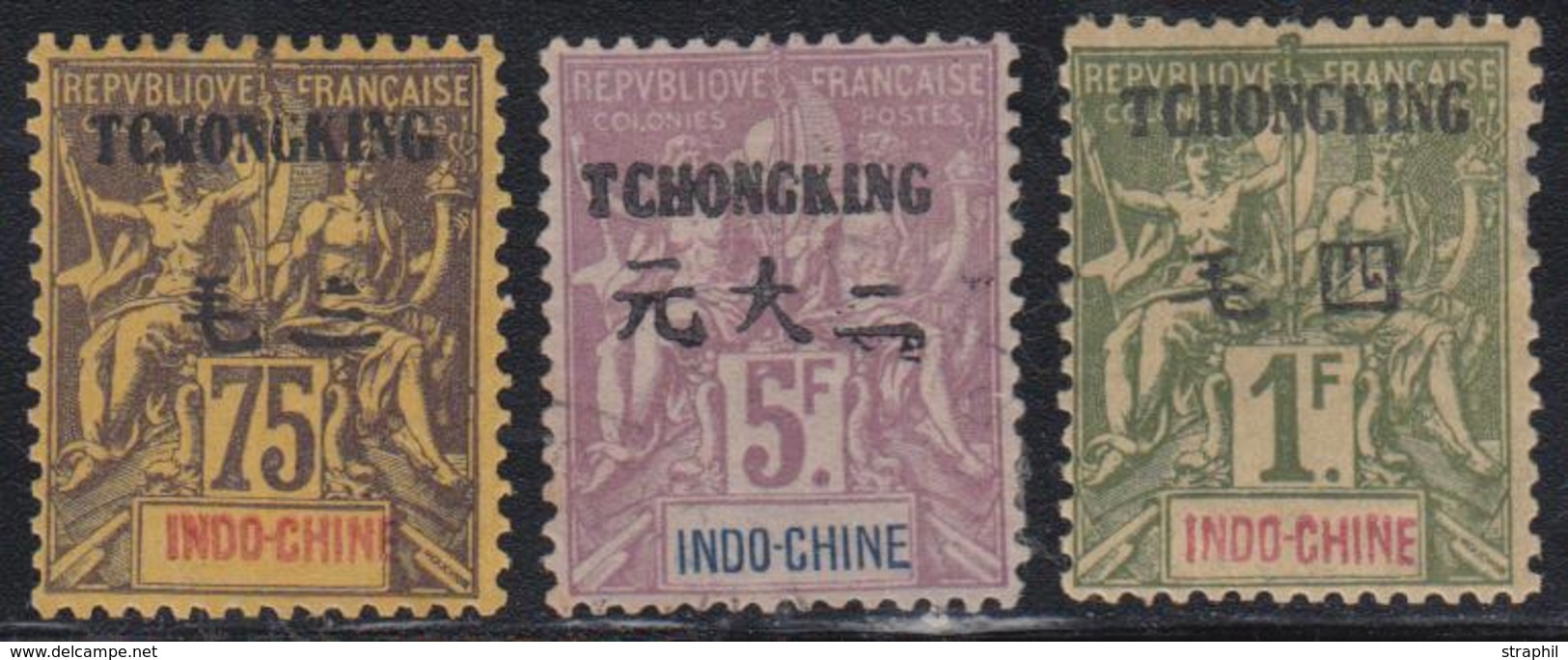 * BUREAUX CHINOIS - TCHONG-KING - * - N°45/47 - 3 Val. De 1903 - TB - Other & Unclassified