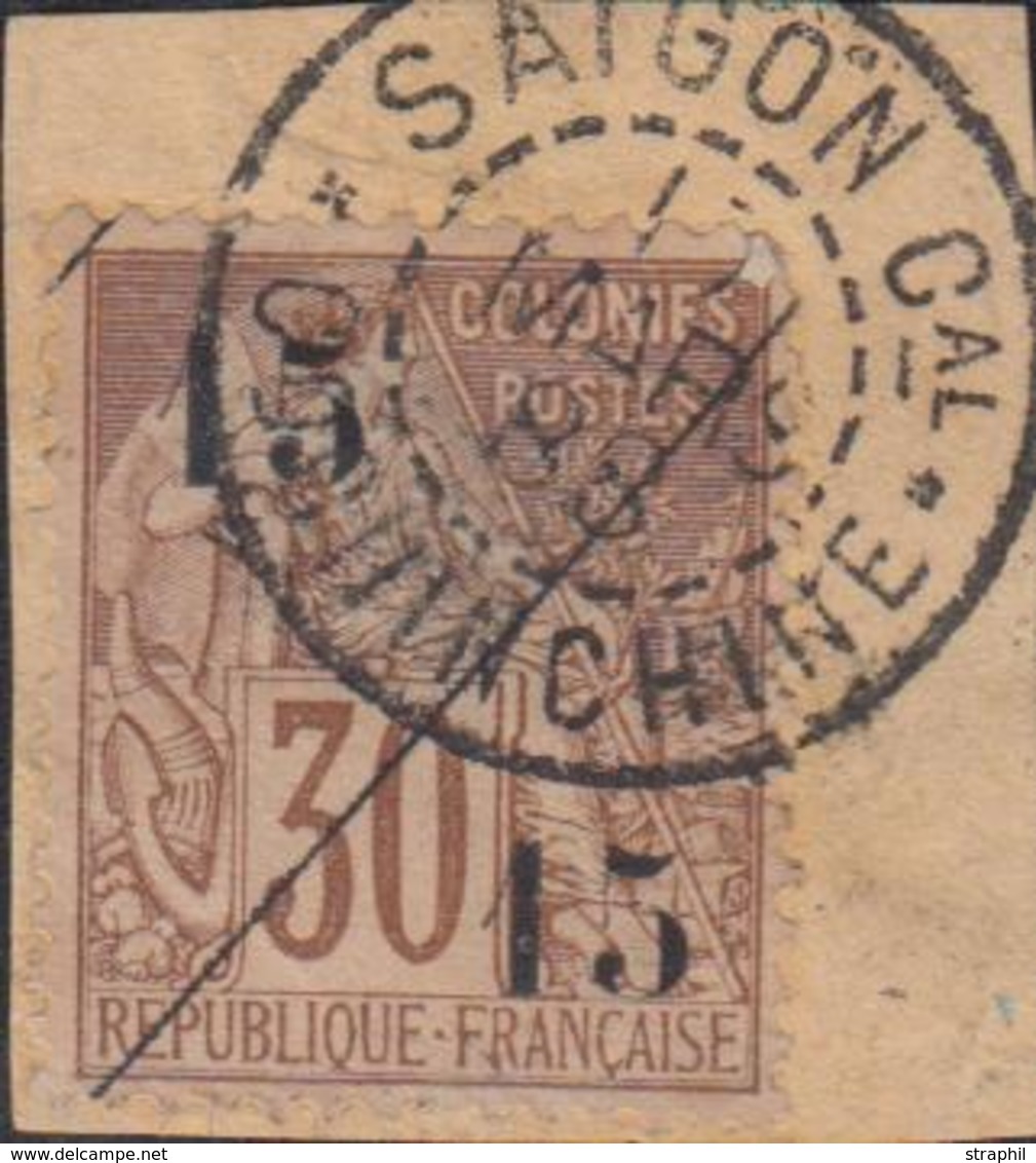 F BUREAUX INDOCHINOIS - COCHINCHINE - F - N°5 - 15 S/30c - Belle Oblit.  SAIGON - TB - Other & Unclassified