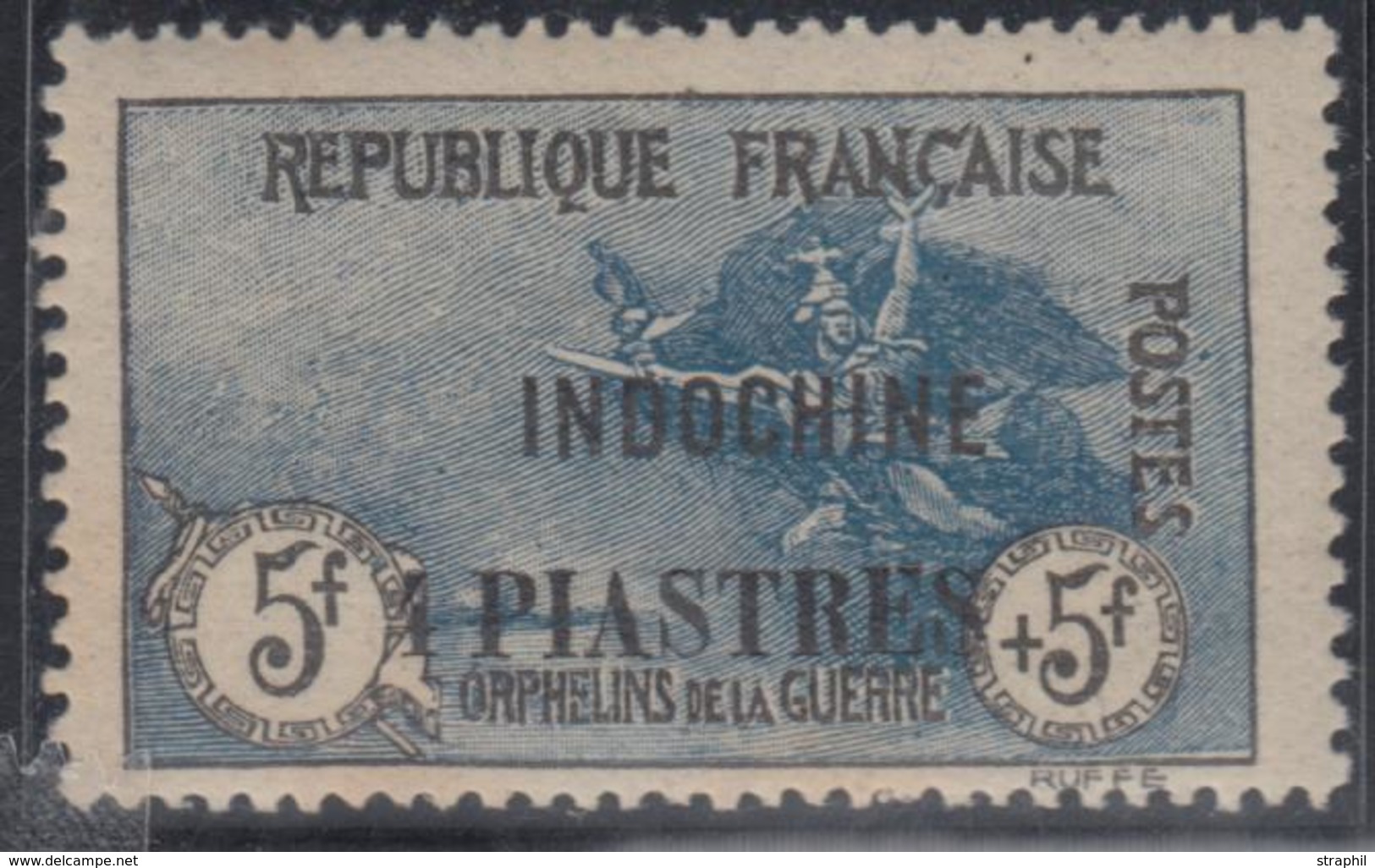 ** INDOCHINE - ** - N°95 - 5F+5F - Rousseurs - Other & Unclassified