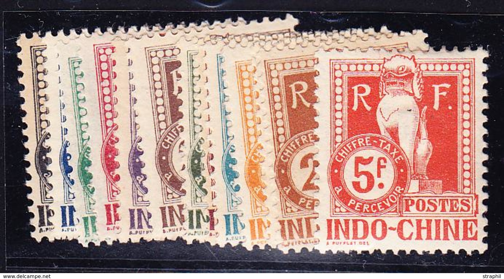 * INDOCHINE - TIMBRES TAXE - * - N°5/17 - Ens TB - Other & Unclassified
