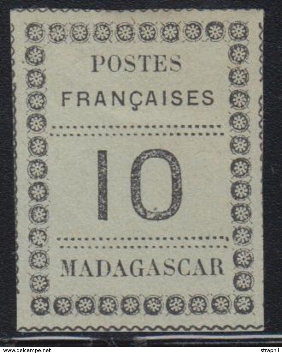 * MADAGASCAR - * - N°9 - 10c Noir S/vert Bleu - TB - Autres & Non Classés