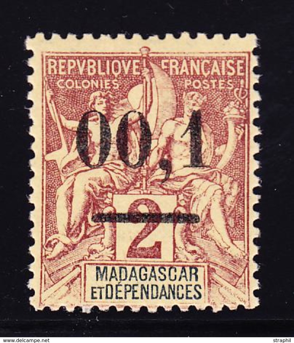 ** MADAGASCAR - ** - N°51f - 00,1 S/2c - Virgule Mal Placée -  TB - Sonstige & Ohne Zuordnung