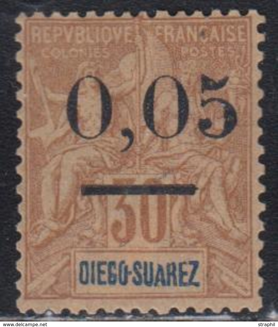 * MADAGASCAR - * - N°59a - 0,05 S. 30c - Gros "O" - TB - Autres & Non Classés