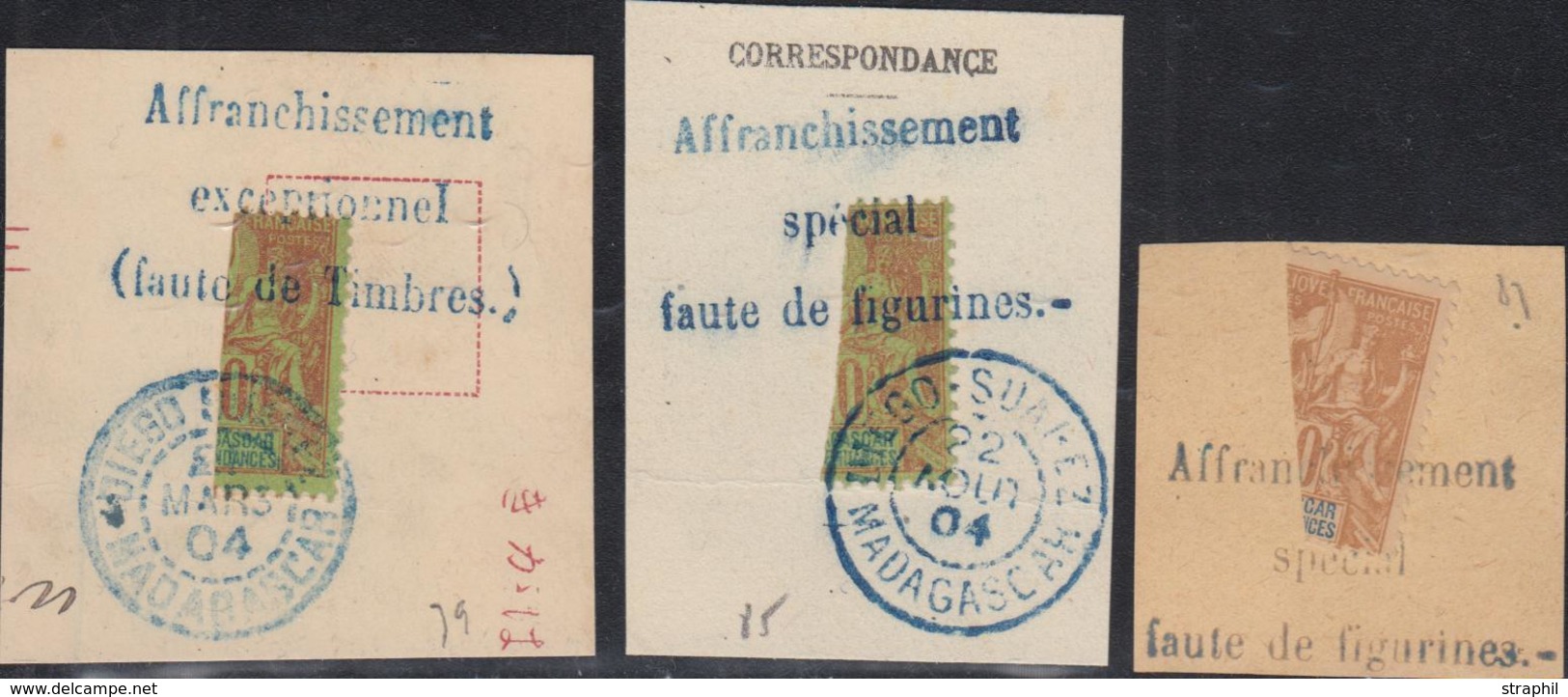 F MADAGASCAR - F - N°79, 85/6 - 3 Fgts - N°79 Et 85 Oblitérés - TB - Other & Unclassified