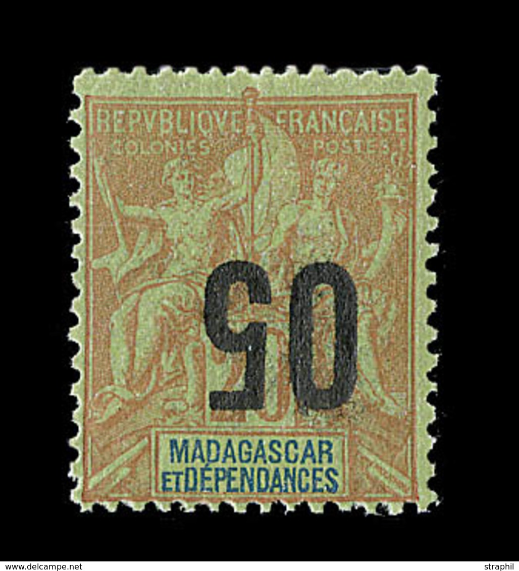 ** MADAGASCAR - ** - N°112a - 0,50 S/20c - Surch. Renversée - Signé A. Brun - TB - Autres & Non Classés