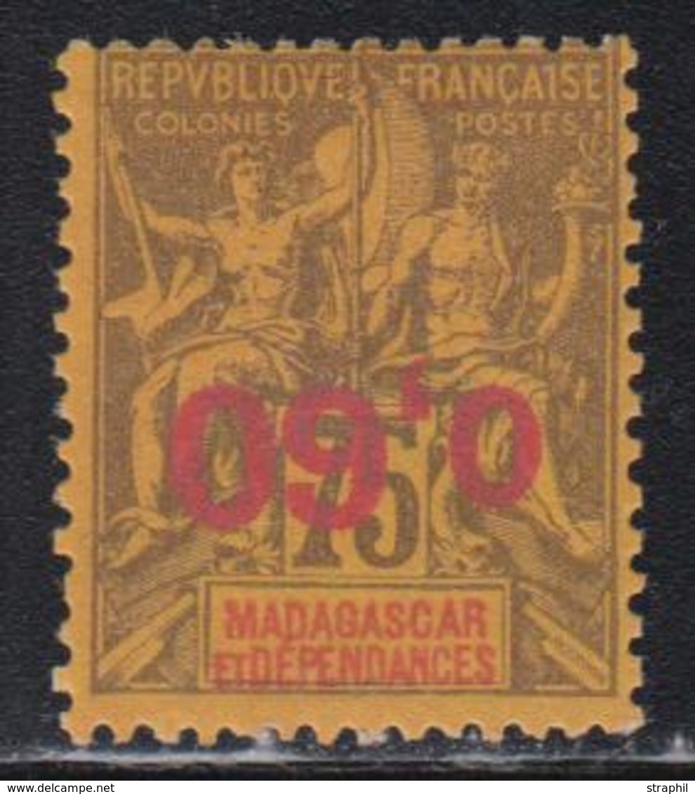 * MADAGASCAR - * - N°122 - 0,60 S. 75c - Surch. Renversée - Signé A. Brun - TB - Other & Unclassified