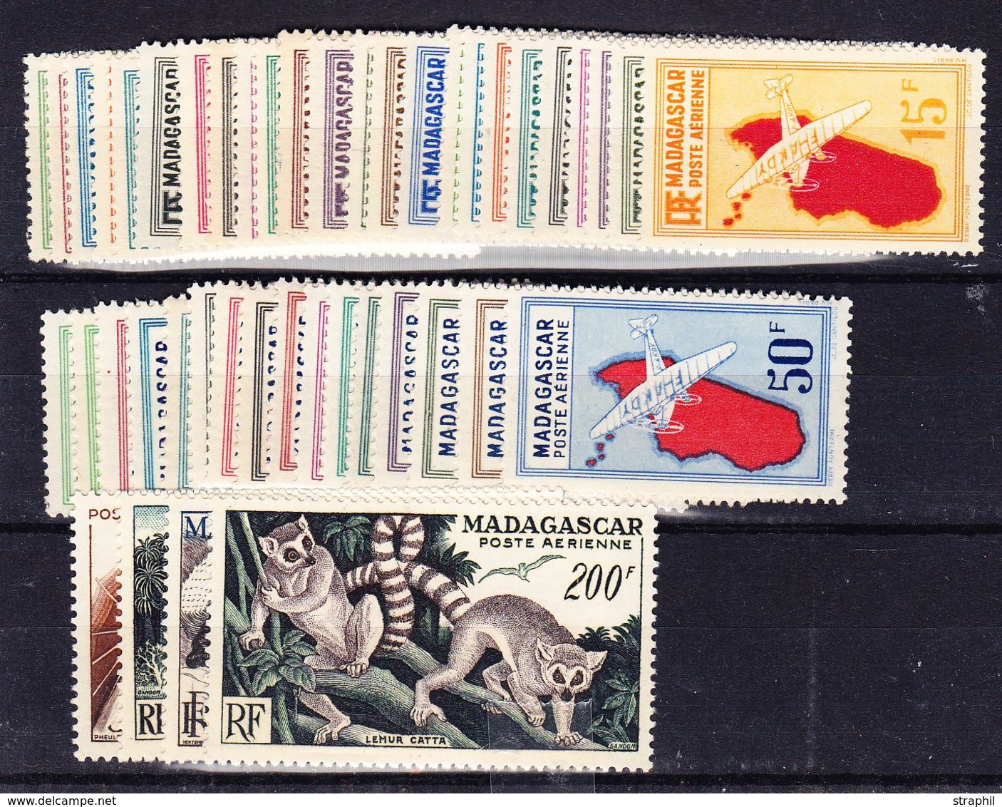 **/* MADAGASCAR - POSTE AERIENNE  - **/* - N°1/40 (sf N°15), 73, 75/7 - TB - Other & Unclassified