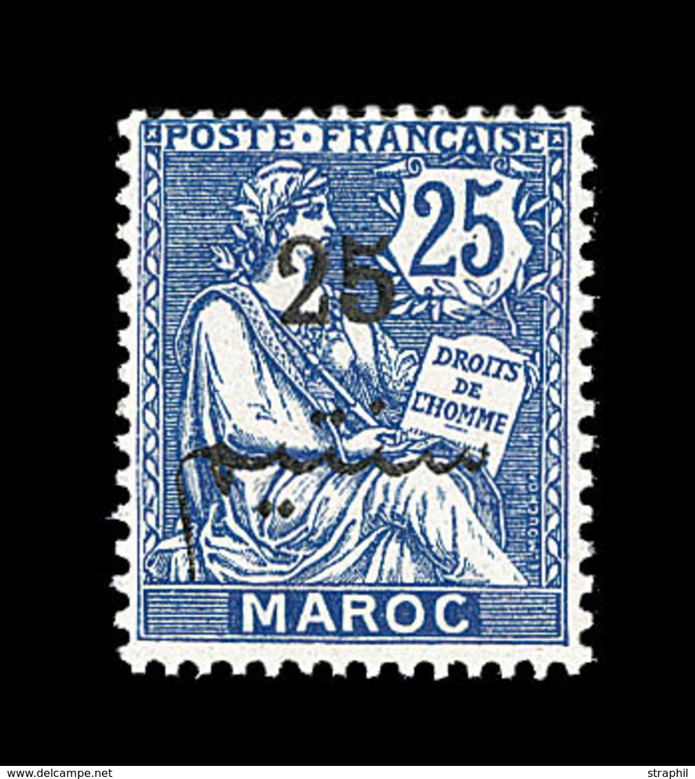 ** MAROC  - ** - N°32a - Such. Noire - Bdf - S/Reine - TB - Autres & Non Classés