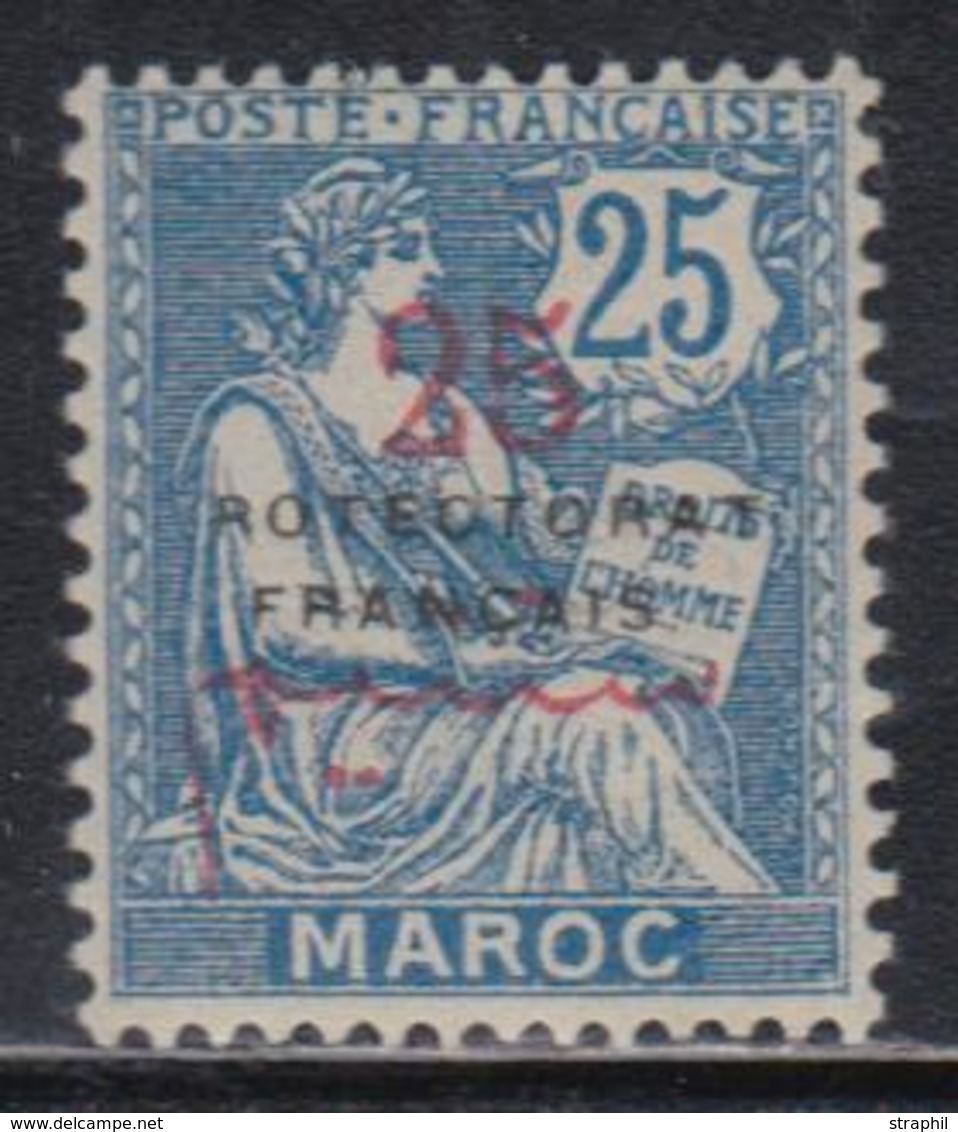 ** MAROC - VARIETES - ** - N°44a - Surcharge "ROTECTORAT"  - TB - Other & Unclassified