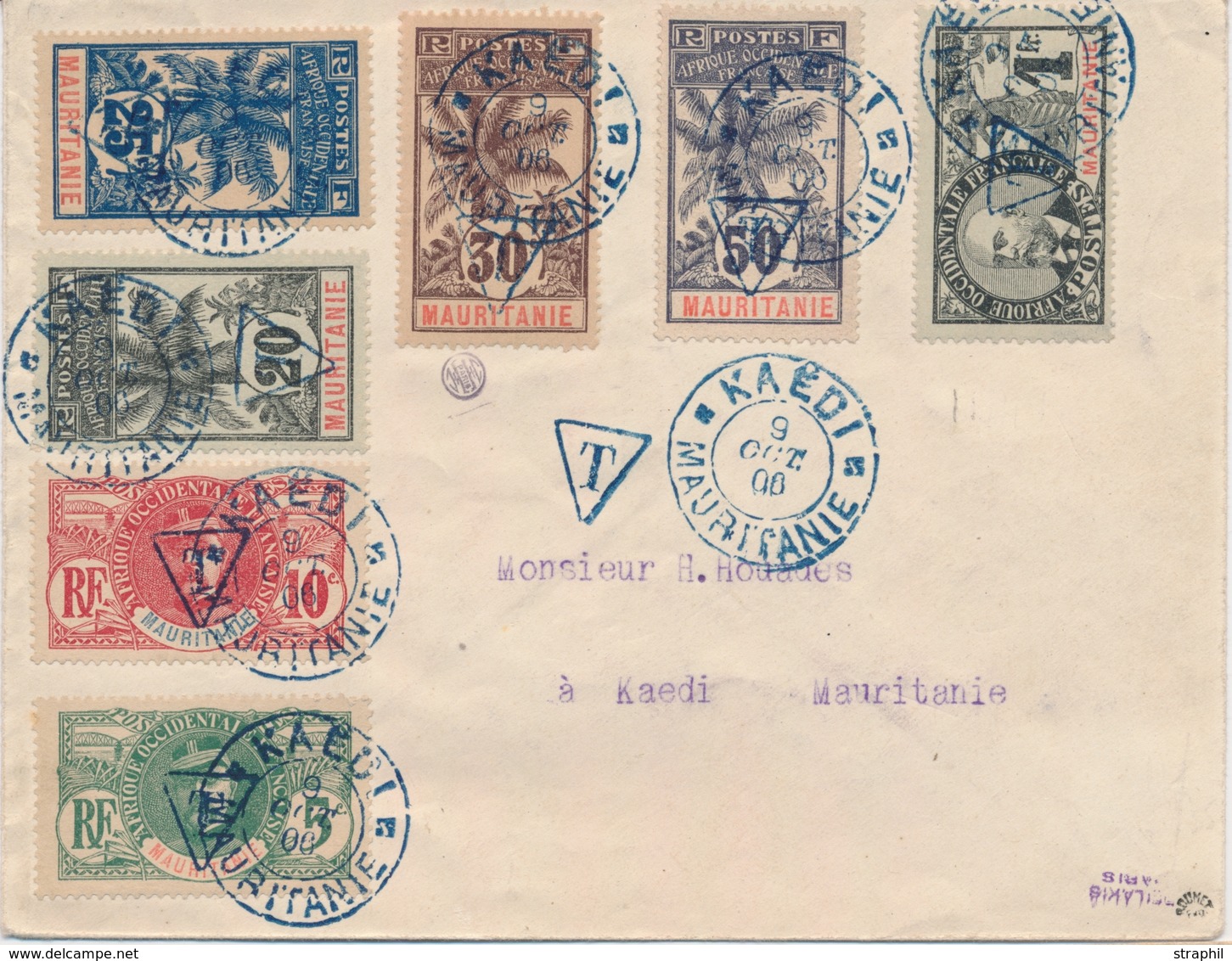 L MAURITANIE - TIMBRES TAXE - L - N°1/5, 7/8 - Signé Roumet - TB - Autres & Non Classés