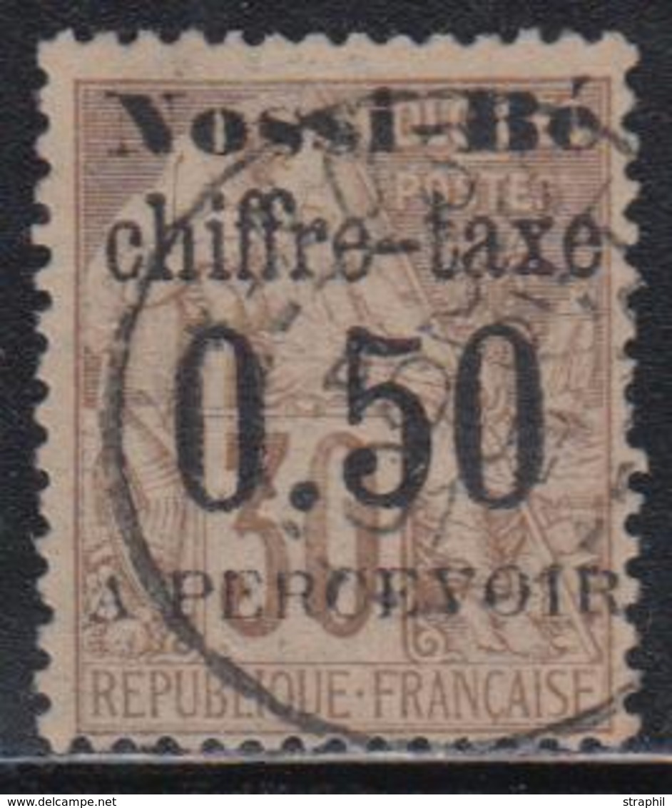 O NOSSI-BE - TIMBRES TAXE  - O - N°3 - 0,50 S/30c Brun - TB - Other & Unclassified