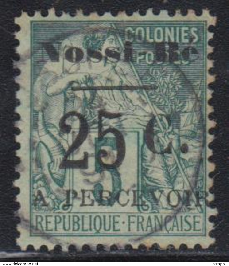 O NOSSI-BE - TIMBRES TAXE  - O - N°10 - 25c S/5c Vert - Type III - TB - Autres & Non Classés