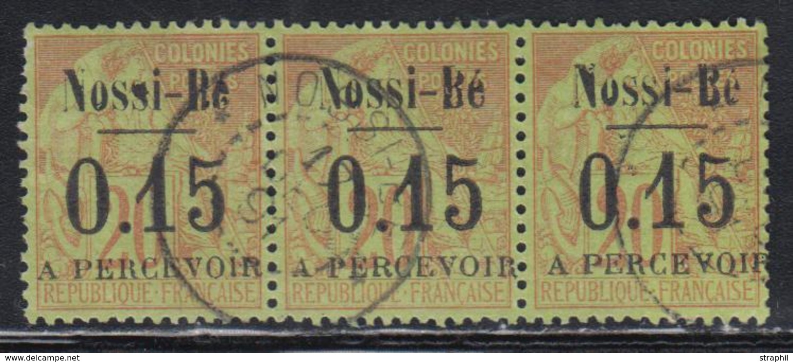 O NOSSI-BE - TIMBRES TAXE  - O - N°16 - Bde De 3 - Pont - TB - Other & Unclassified