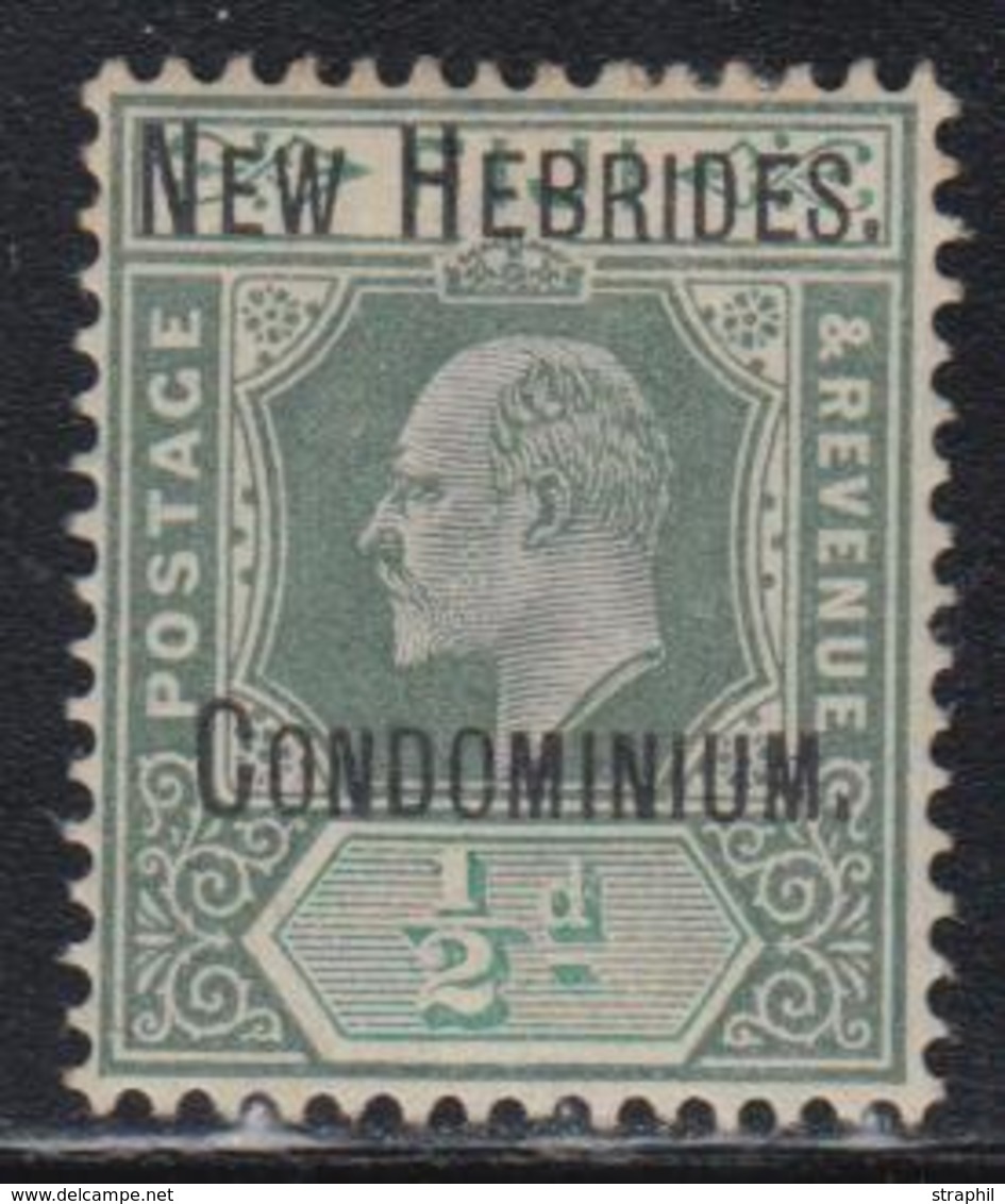 * NOUVELLES HEBRIDES  - * - N°6 - ½d. Vert - Qques Rousseurs - Vide