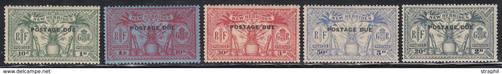 * NELLES HEBRIDES - TIMBRES TAXE  - * - N°6/10 - Les 5 Val. - TB - Vide