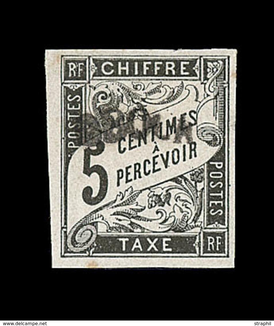 * OBOCK - TIMBRES TAXE  - * - N°1 - 5c Noir - Réimp. - TB - Autres & Non Classés