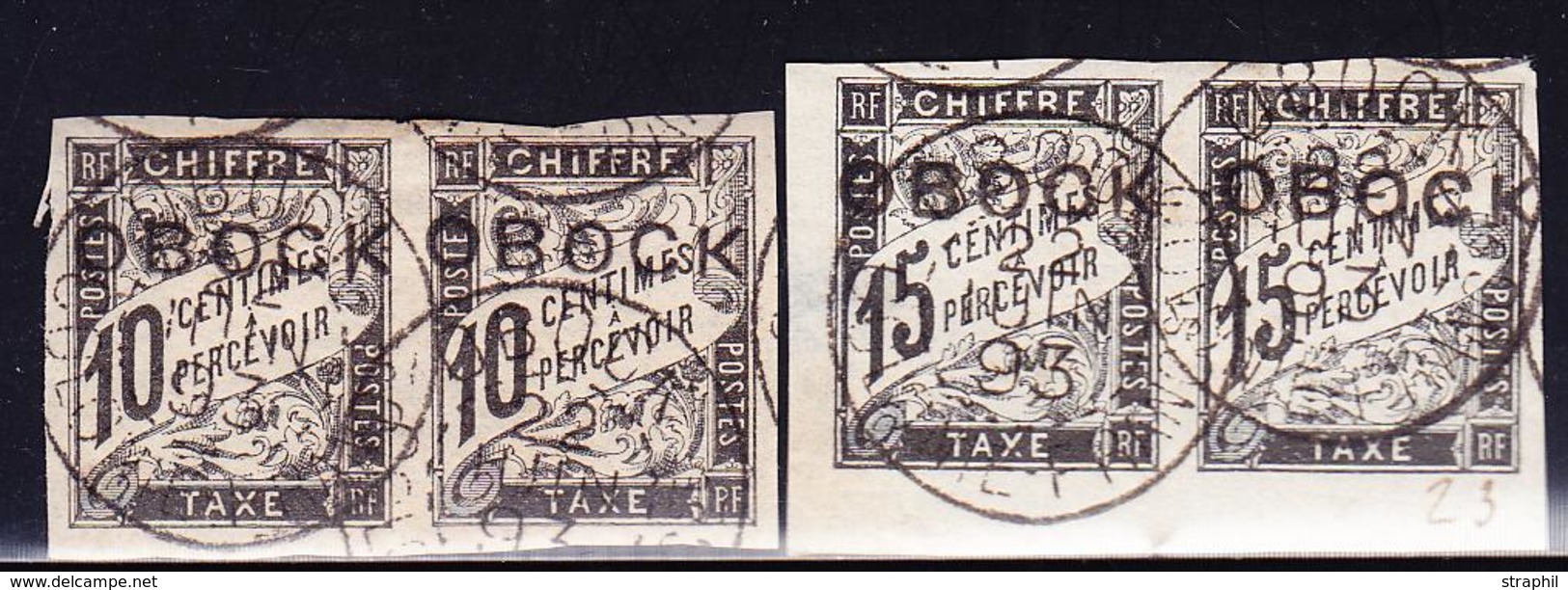 O OBOCK - TIMBRES TAXE  - O - N°10/11 - 2 Paires Dt Cdf - TB - Autres & Non Classés