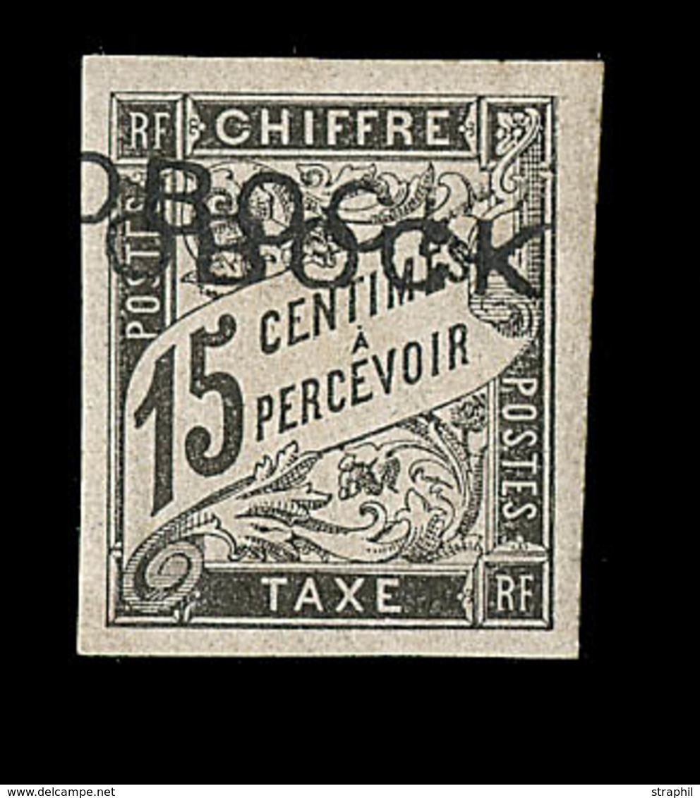 * OBOCK - TIMBRES TAXE  - * - N°11 - 15c Noir - Dble Surch. "OBOCK" - Signé - TB - Autres & Non Classés