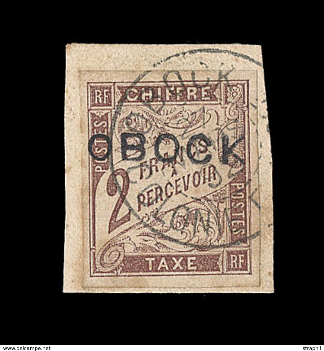 O OBOCK - TIMBRES TAXE  - O - N°17 - 2F Marron - Signé - TB - Other & Unclassified