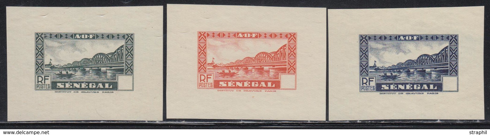 (*) SENEGAL - (*) - Lot De 3 épreuves Au Type D (pont) - 3 Couleurs Diff. - TB - Other & Unclassified