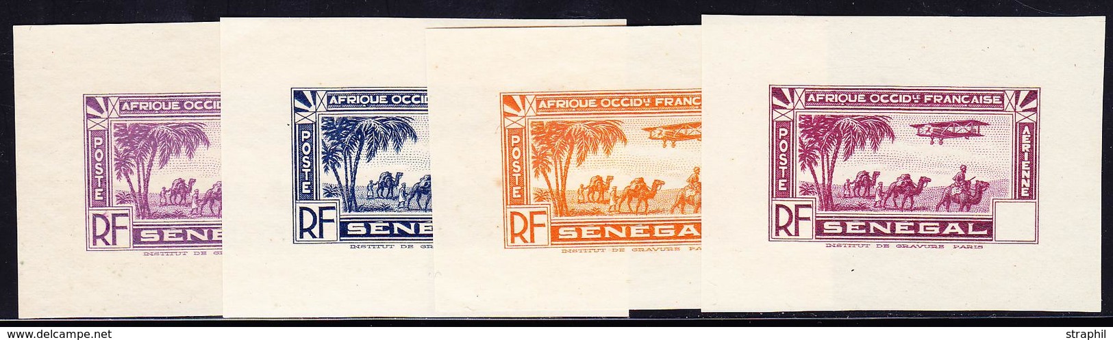 (*) SENEGAL - POSTE AERIENNE - (*) - Type B - 4 épreuves Couleur Diff. - N. Dentelé - TB - Autres & Non Classés