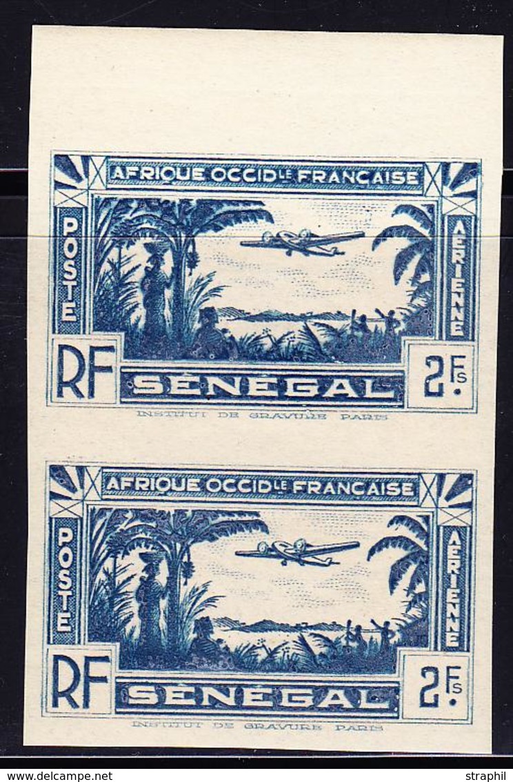 (*) SENEGAL - POSTE AERIENNE - (*) - N°5a - Paire Verticale - N. Dentelée - Bdf - TB - Other & Unclassified