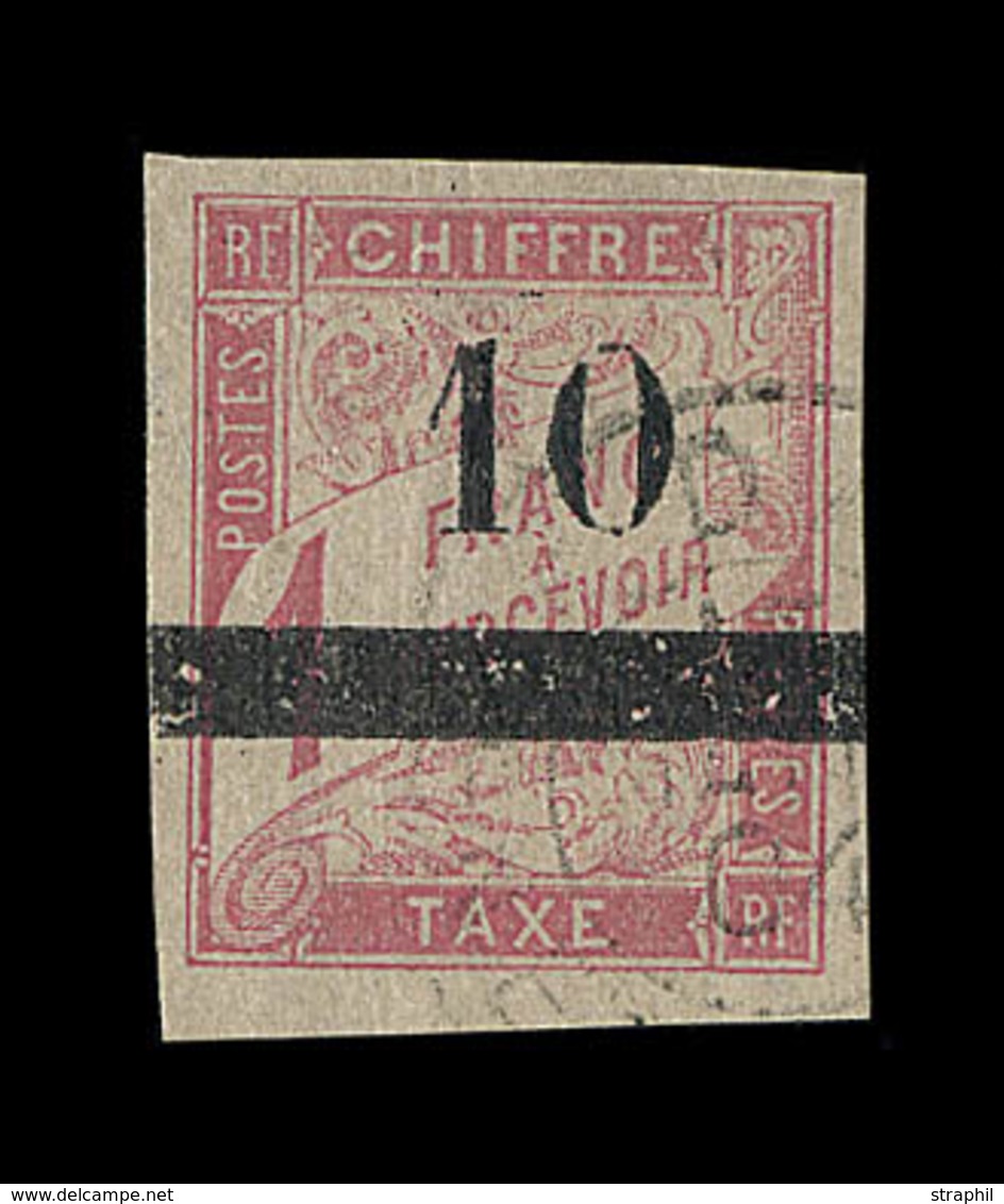 O SENEGAL - TIMBRES TAXE  - O - N°3 - 10 S. 1F Rose S. Paille - Signé Guy - TB - Autres & Non Classés