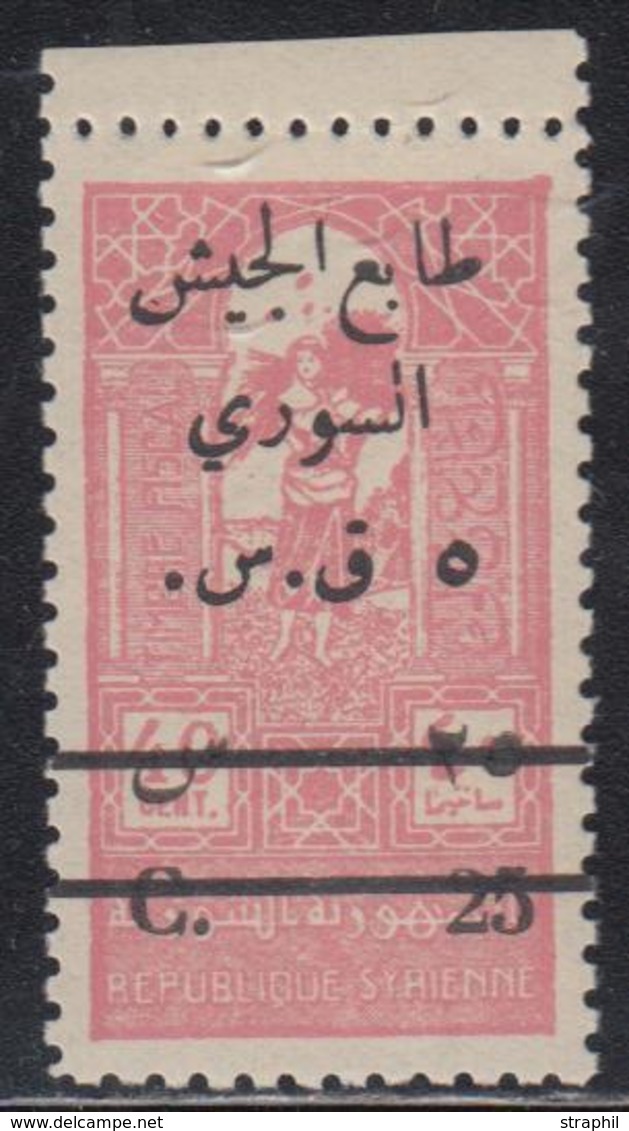 ** SYRIE - ** - N°294 - 5pi S/25c S/40c Rose - TB - Autres & Non Classés