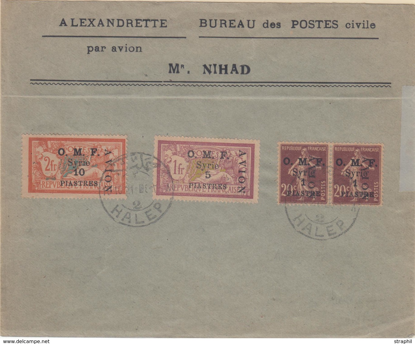 L SYRIE - POSTE AERIENNE  - L - N°7 X 2, 8, 9 - Les 4 Val. - TB - Other & Unclassified