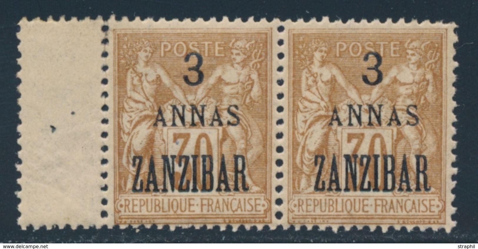 ** ZANZIBAR - ** - N°25 - Paire + Pont - TB - Other & Unclassified