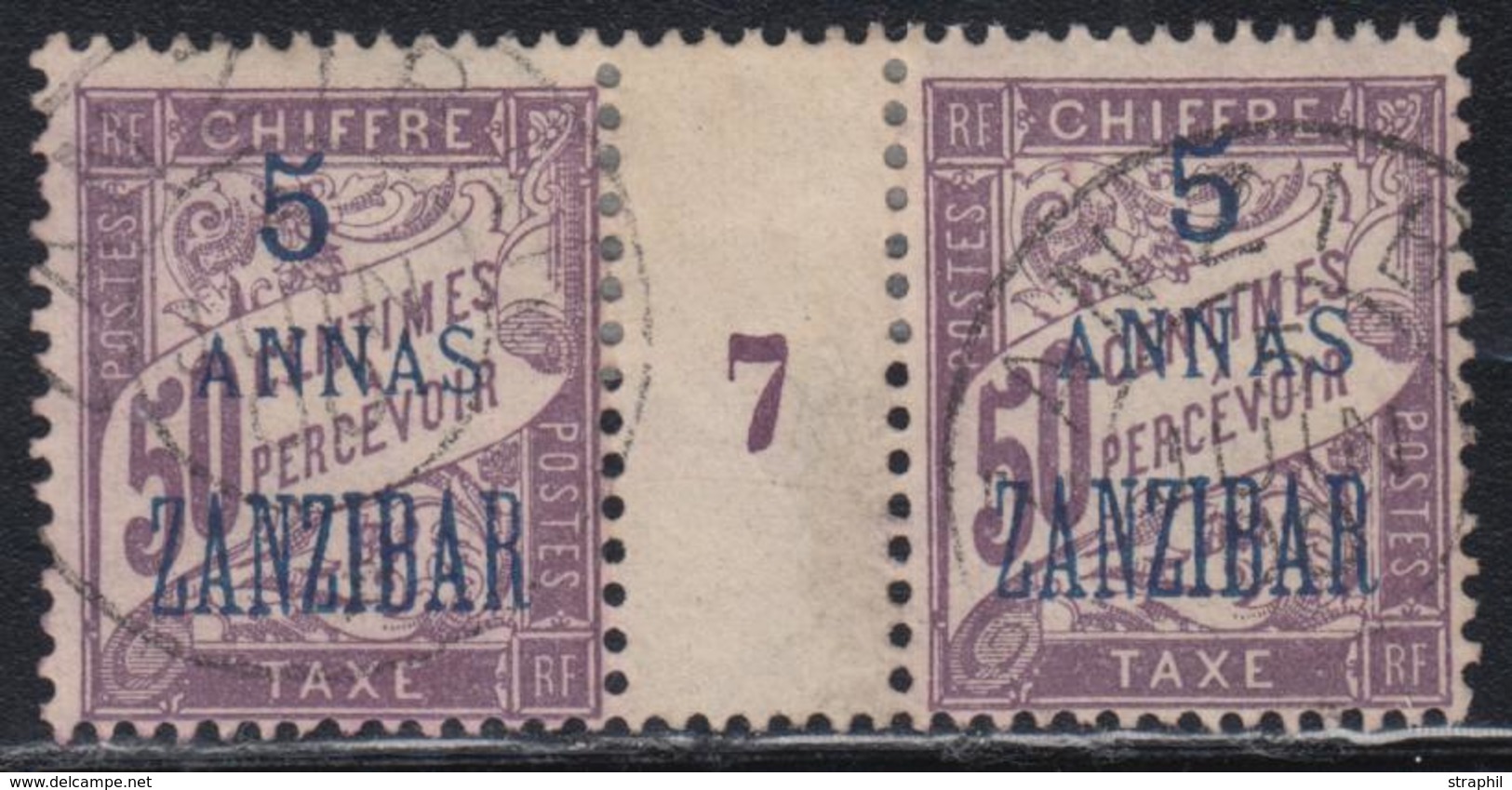 O ZANZIBAR - MILLESIMES - O - TAXE N°5 - Mill. 7 - TB - Other & Unclassified