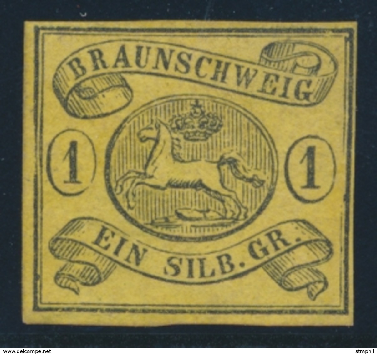 (*) BRUNSWICK - (*) - N°7 - 1s. Noir S/jaune - TB - Brunswick