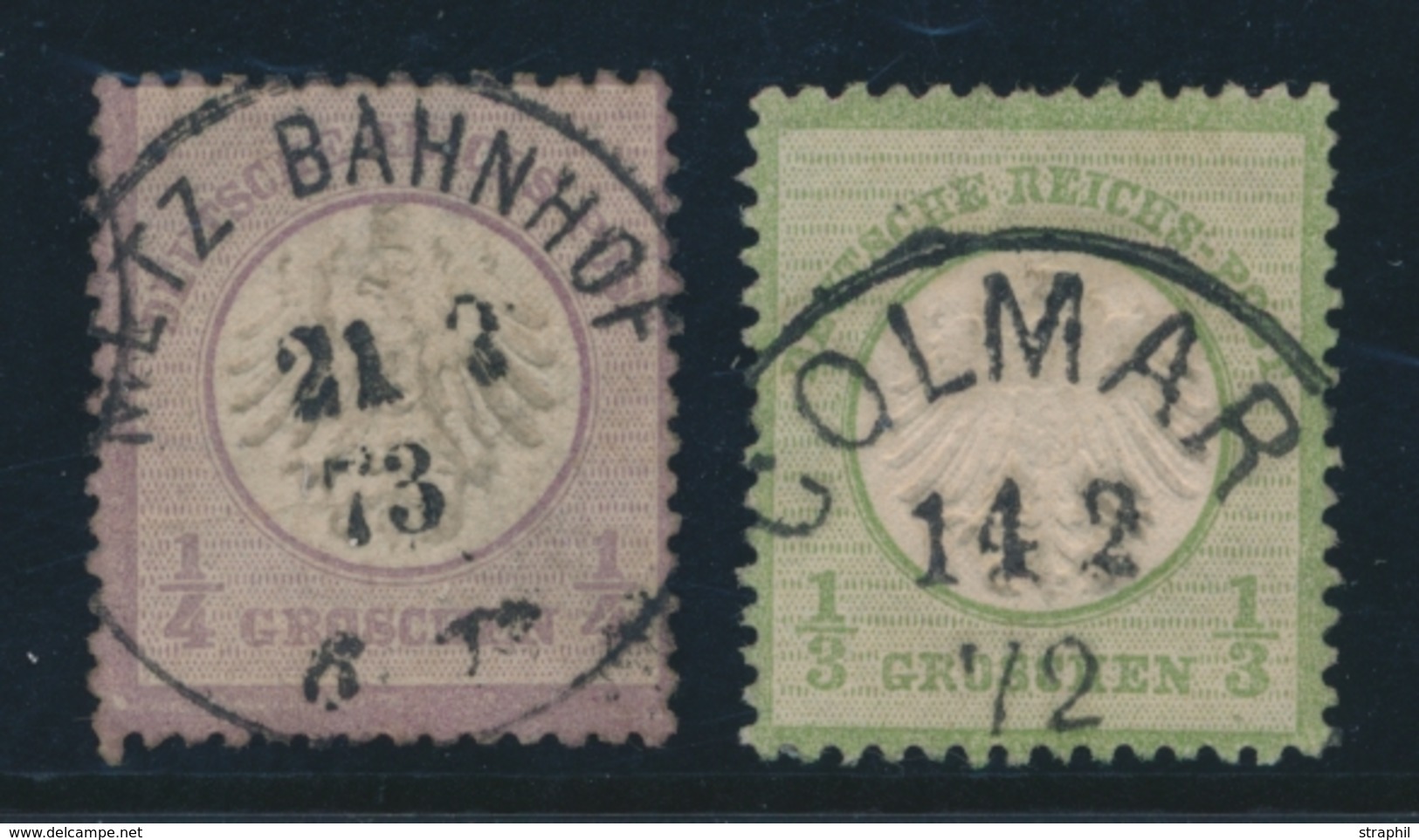 O ALLEMAGNE - EMPIRE  - O - N°1/2 - Les 2 Val. - Ex. Choisis - TB - Used Stamps