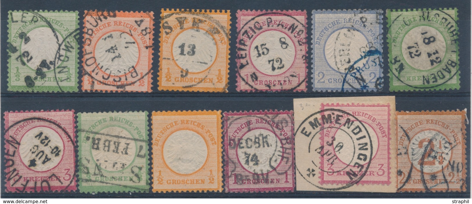 O ALLEMAGNE - EMPIRE  - O - Entre N°2/28 = 12 T. - N°15 (*) - E.D. - à Voir - Used Stamps