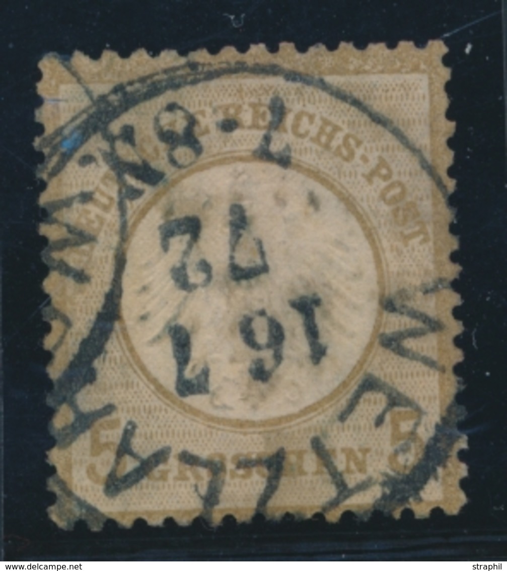 O ALLEMAGNE - EMPIRE  - O - N°6 - 5g. Bistre - Obl Wetzlar - TB - Used Stamps