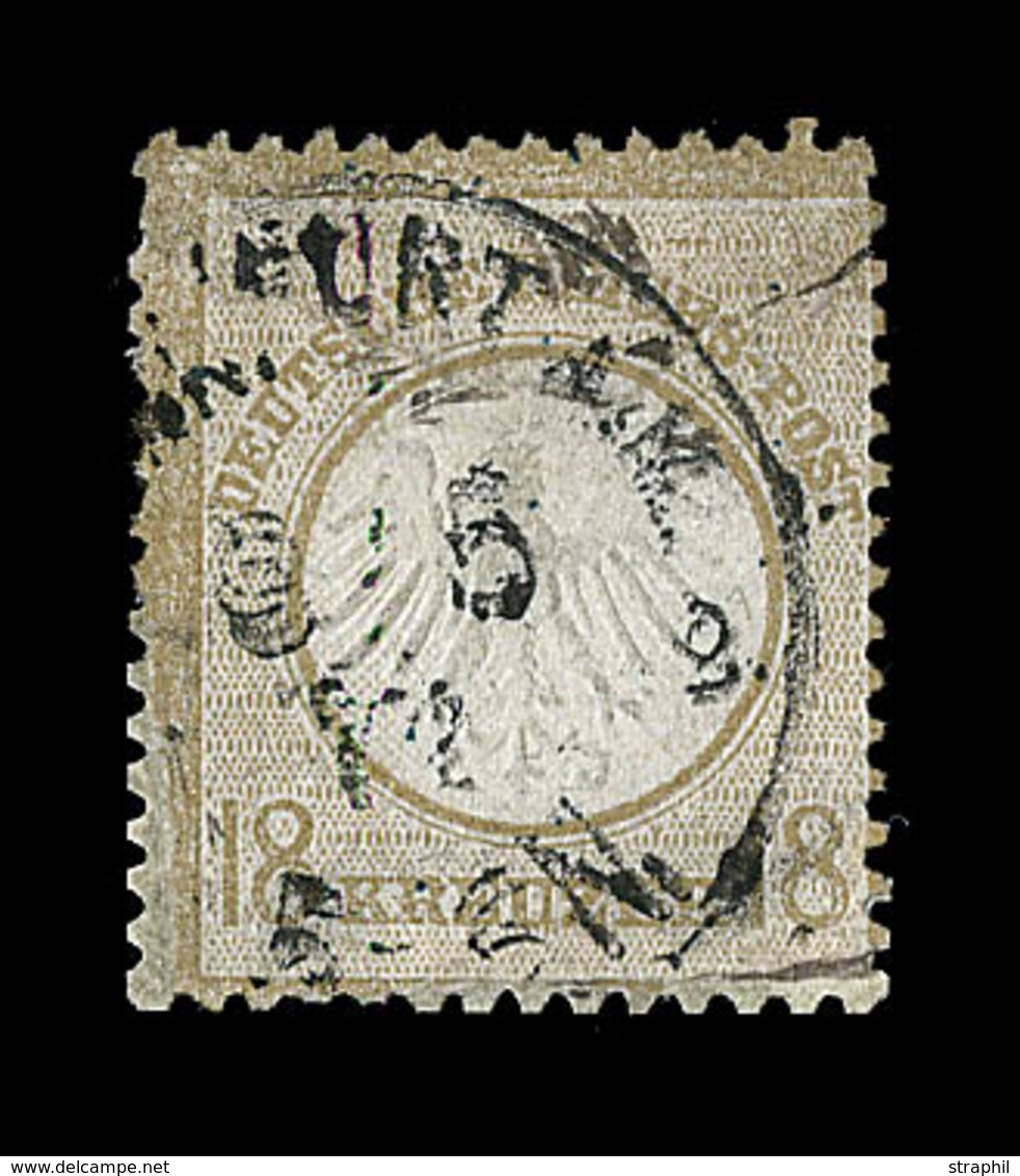 O ALLEMAGNE - EMPIRE  - O - N°11 - 18k. Bistre - Obl Frankfurt - TB - Used Stamps