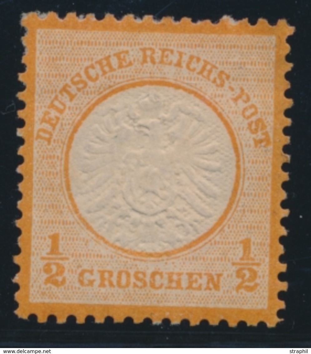 * ALLEMAGNE - EMPIRE  - * - N°15 - ½g. Orange - Charn. Marquée - TB - Used Stamps