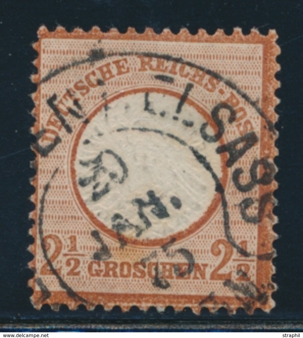 O ALLEMAGNE - EMPIRE  - O - N°18 - 2½g. Brun Rouge - Obl Fer à Cheval D'Alsace - 20 Janv. 75 - TB - Used Stamps