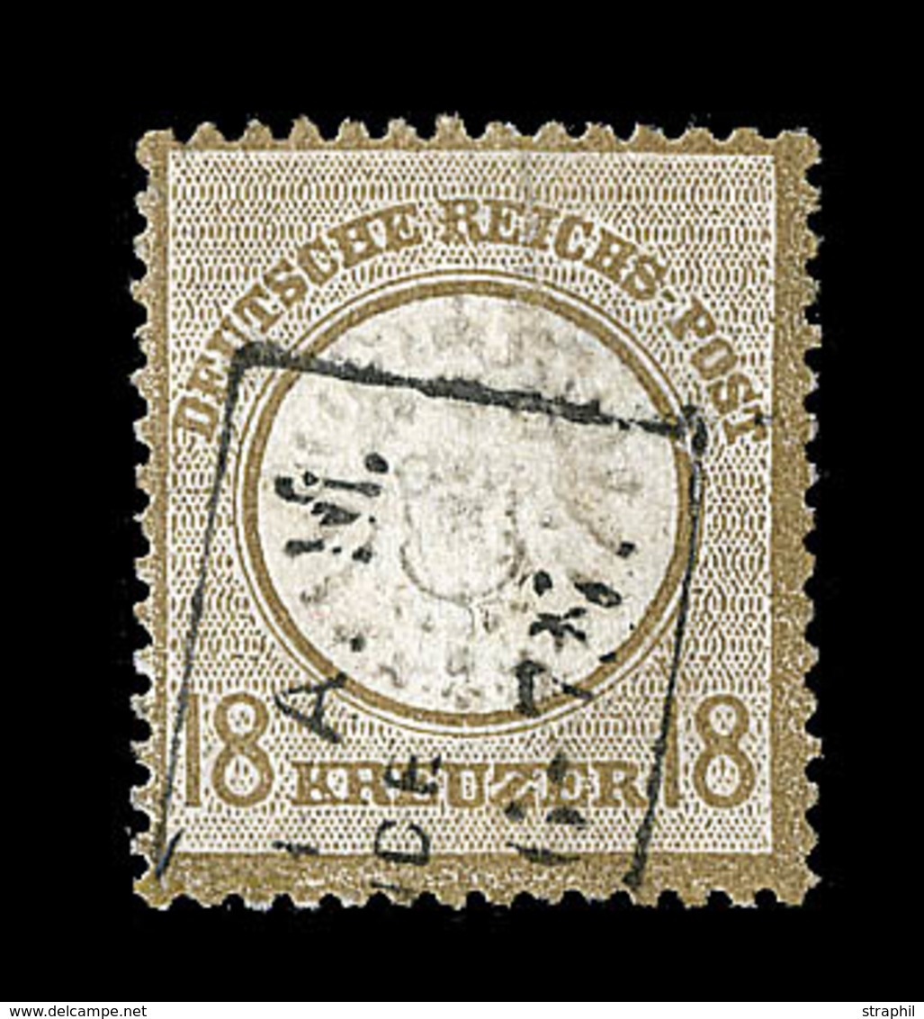 O ALLEMAGNE - EMPIRE  - O - N°25 - 18k. Bistre - Signé - TB - Oblitérés