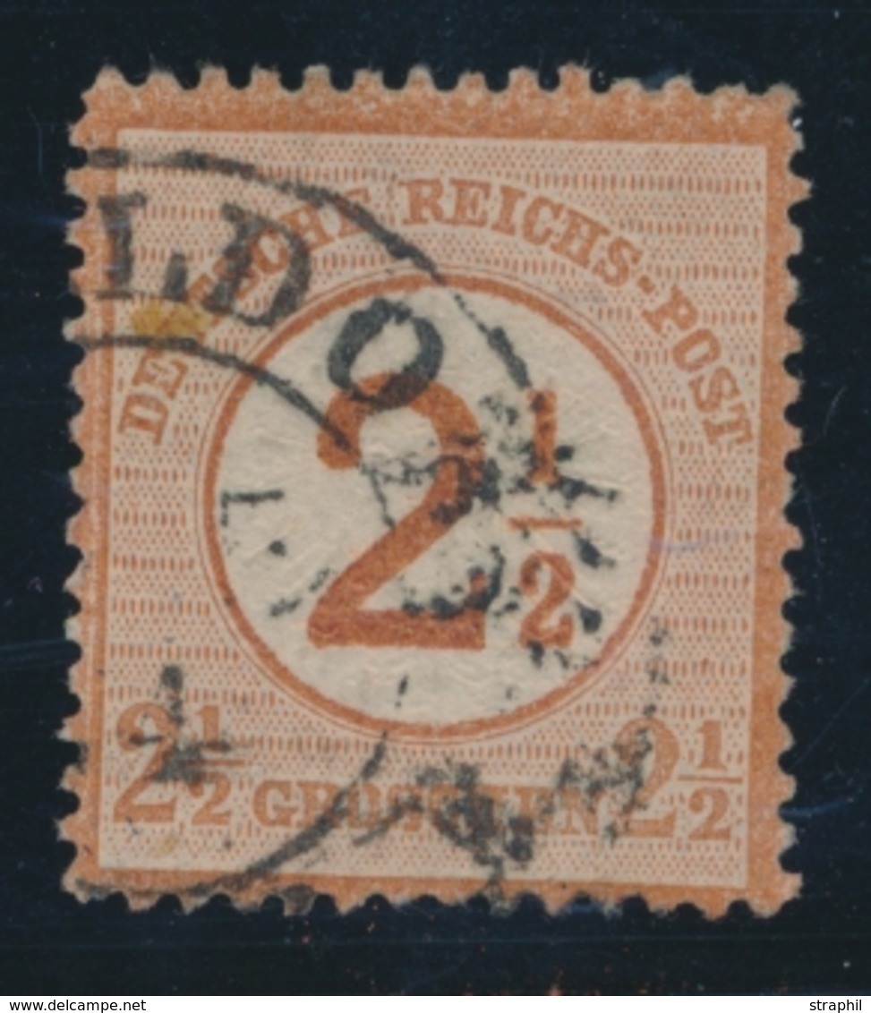 O ALLEMAGNE - EMPIRE  - O - N°28 - 2½ G. Brun Rouge - TB - Used Stamps