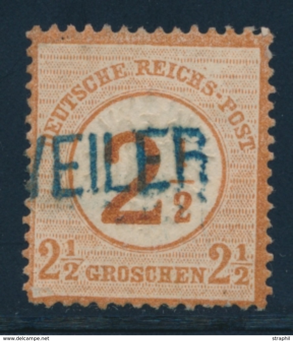 O ALLEMAGNE - EMPIRE  - O - N°28 - 2½ G. Brun Rouge - Obl Linéaire - TB - Oblitérés