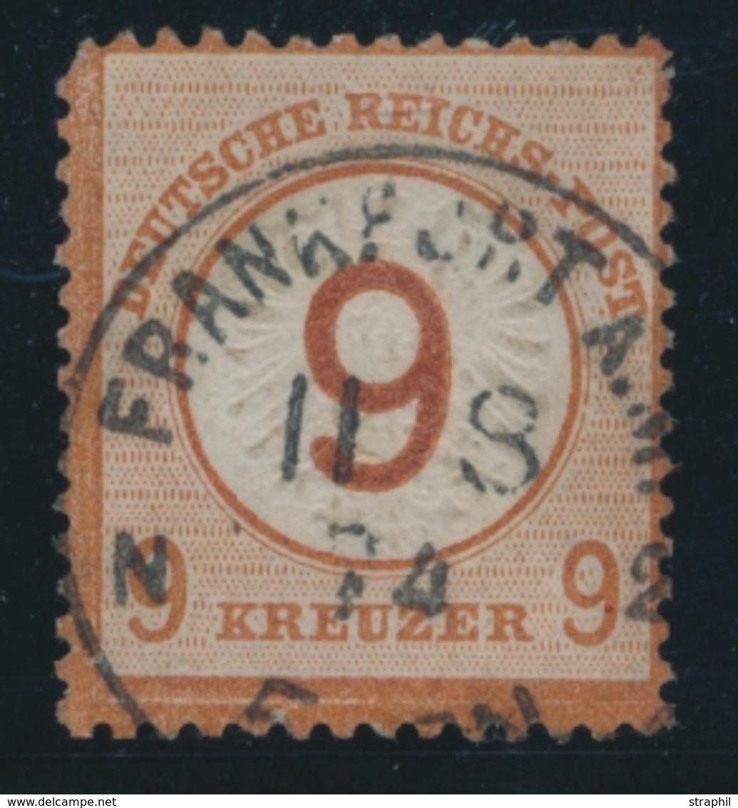 O ALLEMAGNE - EMPIRE  - O - N°29 - 9k Brun - Un Angle Arrondi - TB - Used Stamps