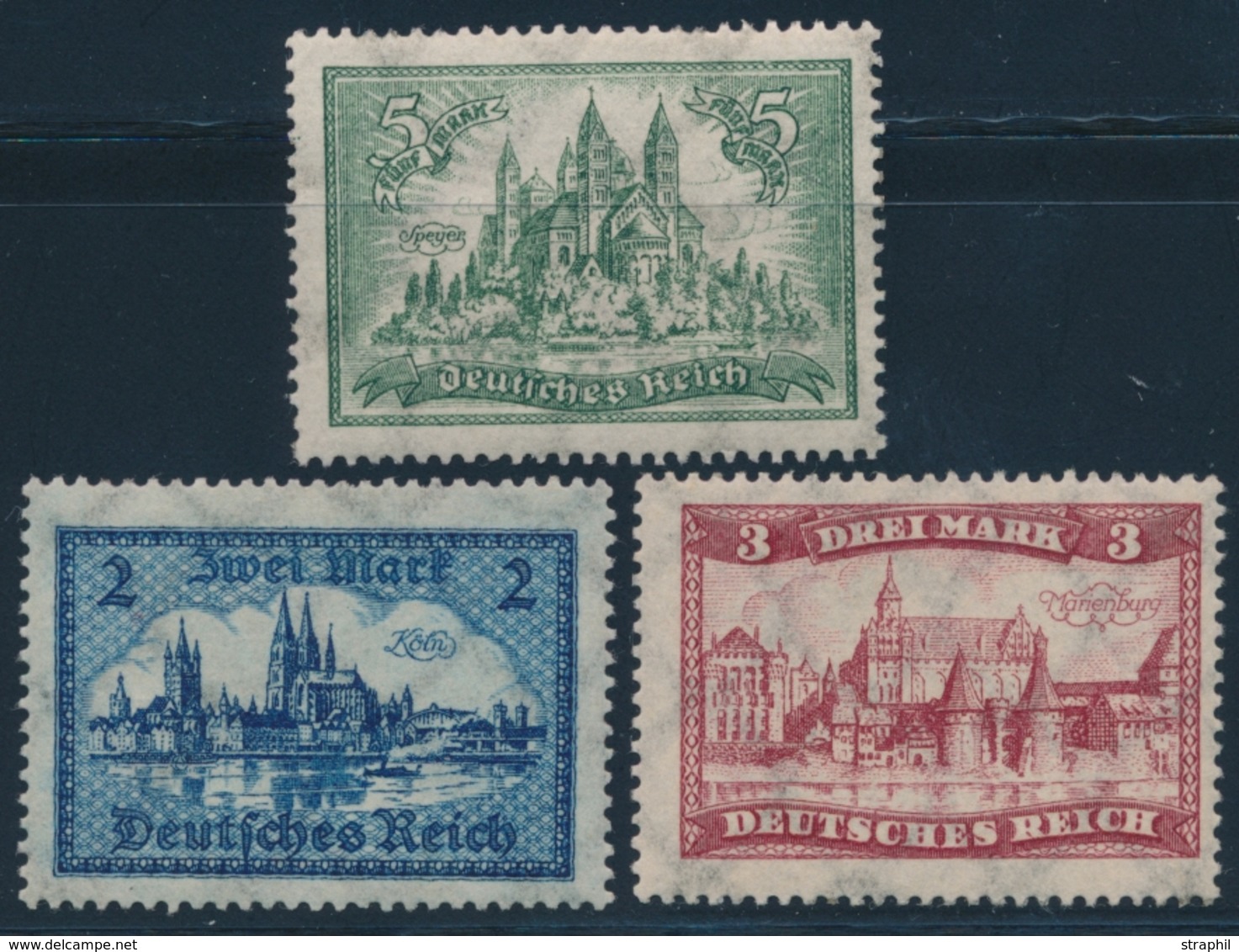 ** ALLEMAGNE - REPUBLIQUE WEIMAR - ** - N°356/8 - Les 3 Val. - TB - Unused Stamps