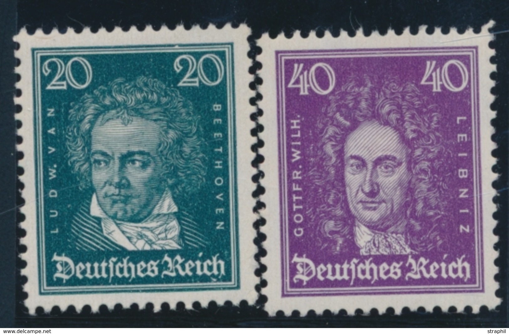 ** ALLEMAGNE - REPUBLIQUE WEIMAR - ** - N°384, 387 - B/TB - Unused Stamps