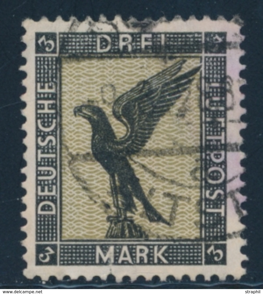 O ALLEMAGNE - POSTE AERIENNE  - O - N°34 - 3M. Noir Et Olive - TB - Airmail & Zeppelin