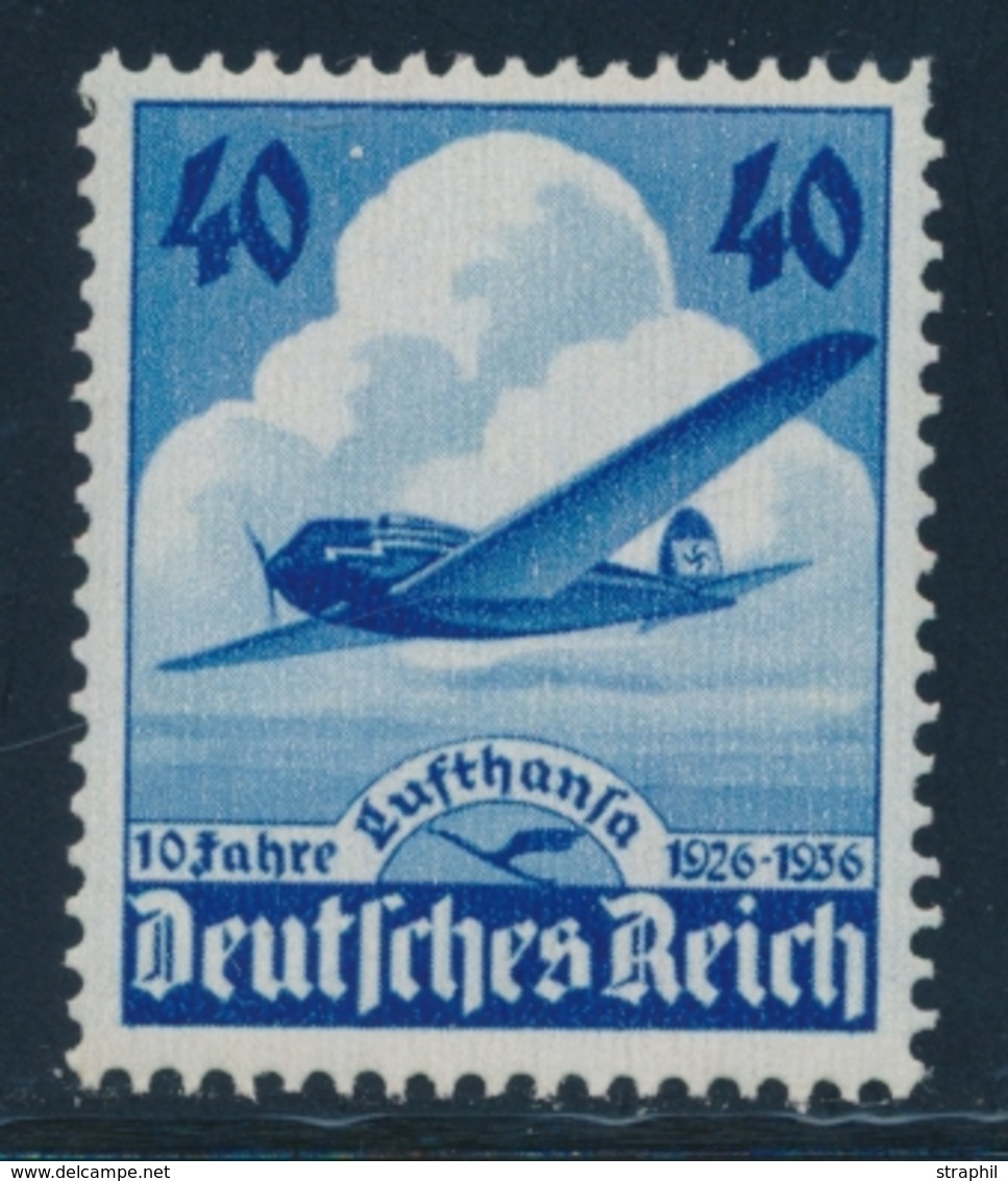 ** ALLEMAGNE - POSTE AERIENNE  - ** - N°54 - 40p. Bleu - TB - Airmail & Zeppelin